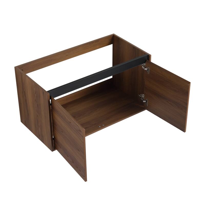 30"/36" Floating Bathroom Vanity with Sink, Wall Mounted Bathroom Vanity with Soft Close Doors