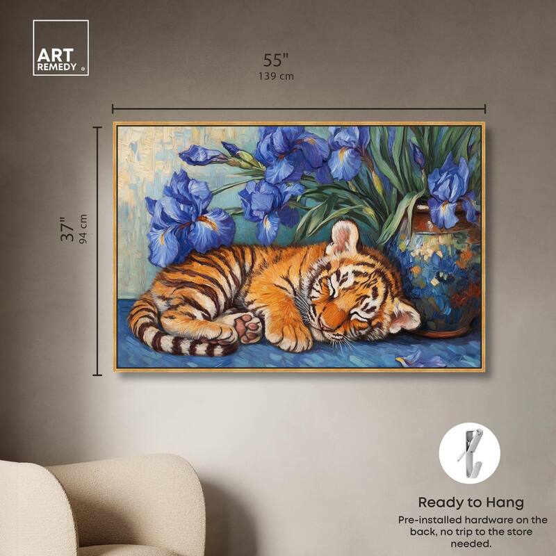 Gentle Tiger Nap Canvas by Art Remedy