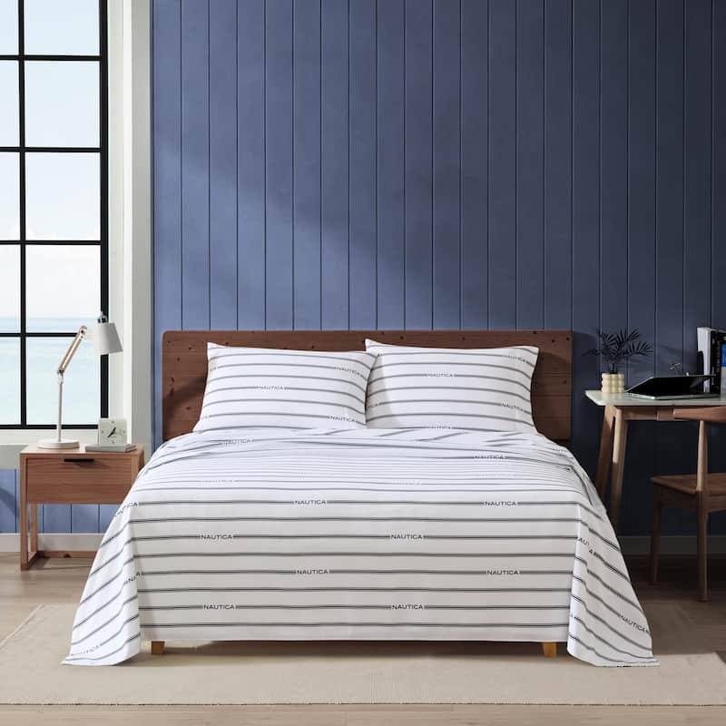 Nautica Printed Soft & Cozy Deep Pocket Sheet Set
