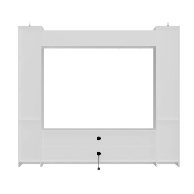 Entertainment Hub w/Fireplace Insert Compatibility Sleek Media Center