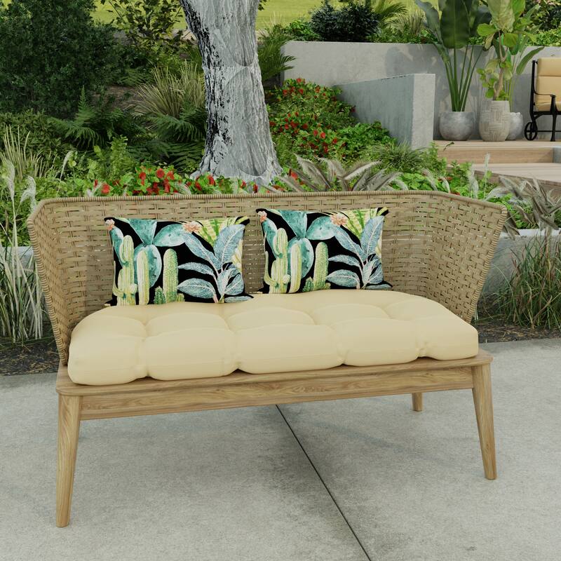18" x 12" Outdoor Lumbar Throw Pillow - Set of 2 - 12'' L x 18'' W x 4'' H
