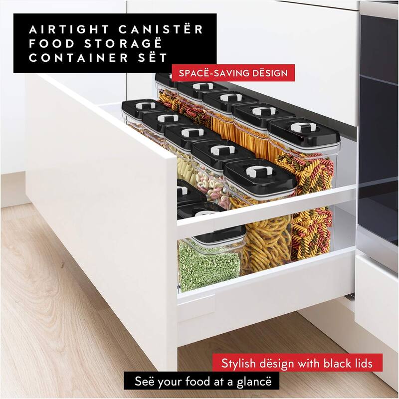 Airtight Food Storage Containers with Lids 6 Piece Set Air Tight Kitchen Storage Containers for Pantry Organization and Storage
