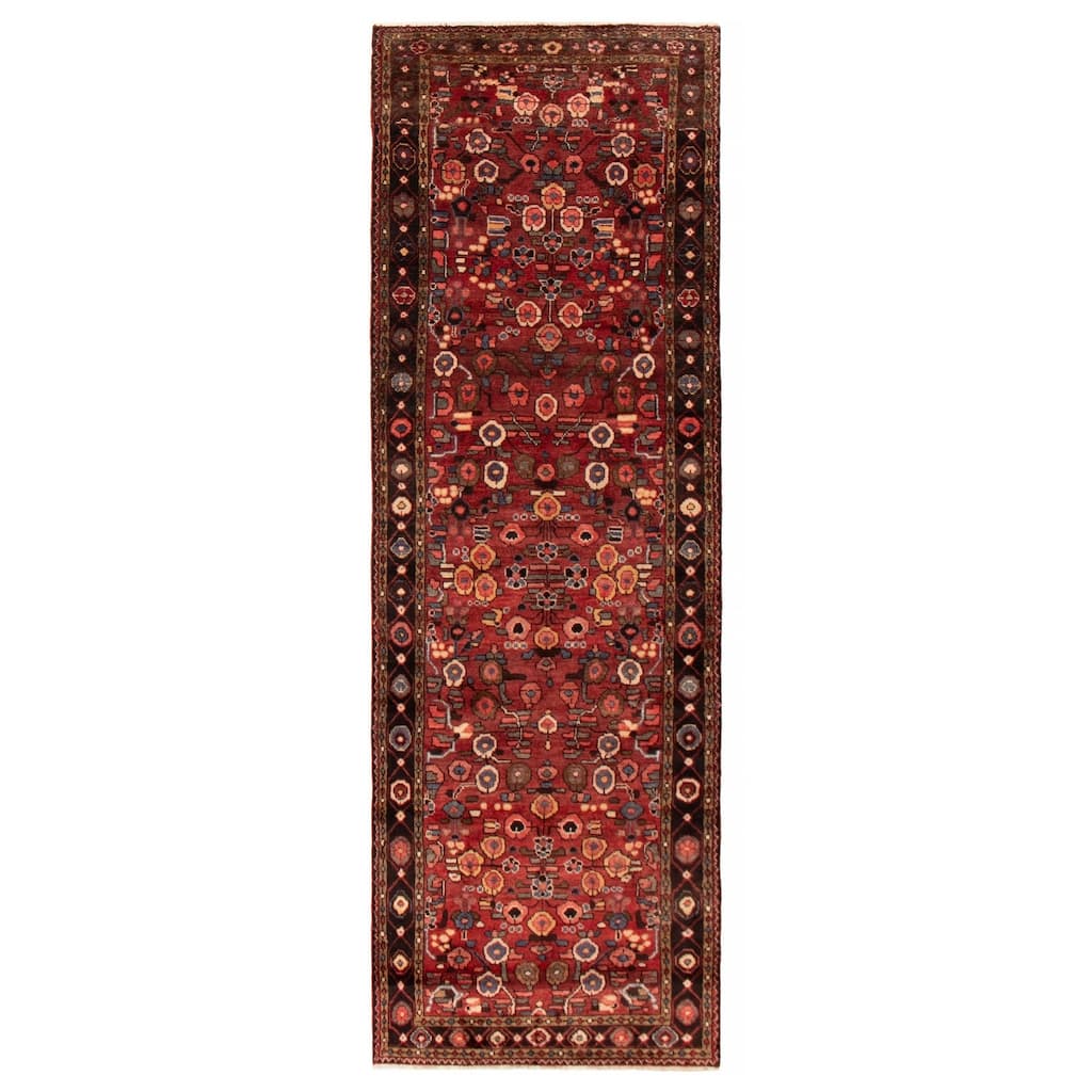 ECARPETGALLERY Hand-knotted Andelz Red Wool Rug - 3'7 x 10'4
