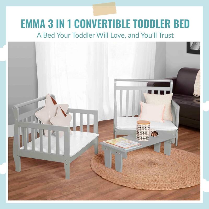 Dream On Me Emma 3 in 1 convertible toddler bed