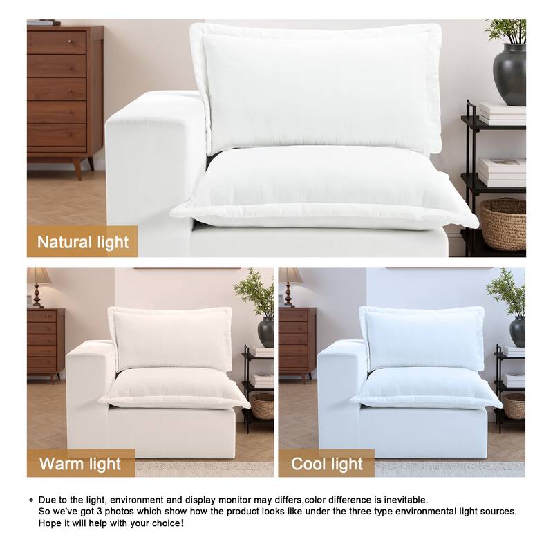 Comfy Cloud Chenille Upholstered Modular Sectional Sofa