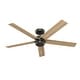 preview thumbnail 5 of 11, Hunter 52" Burton Outdoor Ceiling Fan and Wall Control - Farmhouse, Industrial, Transitional - Damp Rated - Exclusive SureSpeed!