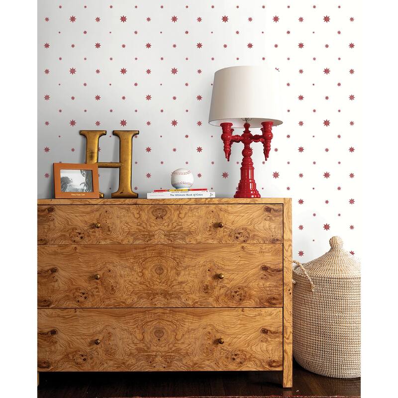 Erin Gates Henry Red Starburst Wallpaper