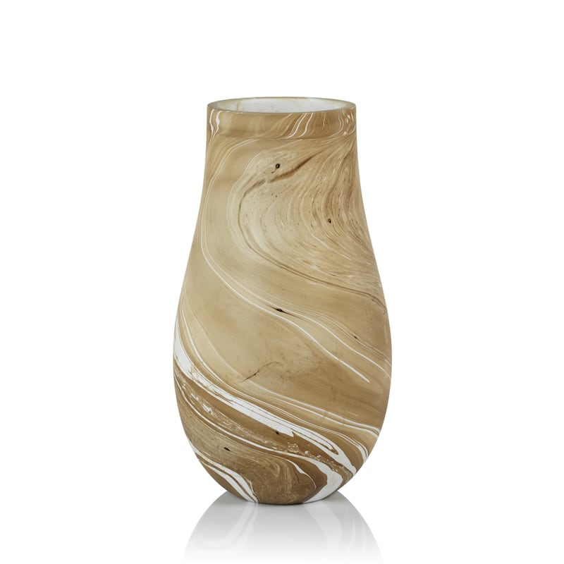 Bellshill Mango Wood Marbleized Vase