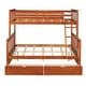preview thumbnail 32 of 54, Space-Saving Twin Over Full Bunk Bed with Drawers, Solid Wood Frame with Guardrails and Ladder, Detachable into 2 Platform Beds