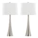 Option Brushed Nickel/White Linen Shade