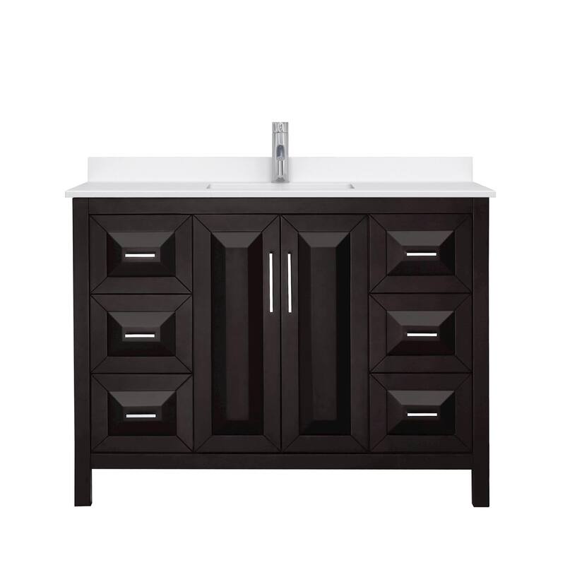 Daria 48-inch Single Vanity, Single Hole Quartz Top