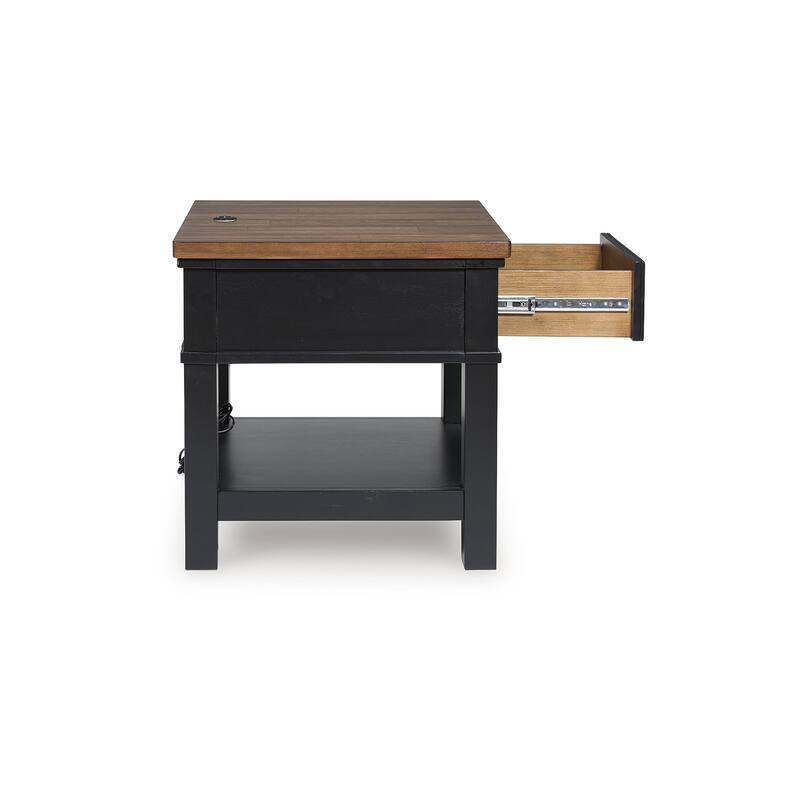 Signature Design by Ashley Wildenauer Back/Brown End Table - 22" W x 24" D x 24" H