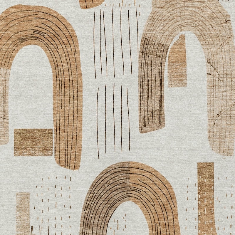 HomeRoots Geometric Transitional Rectangle Outdoor Rug