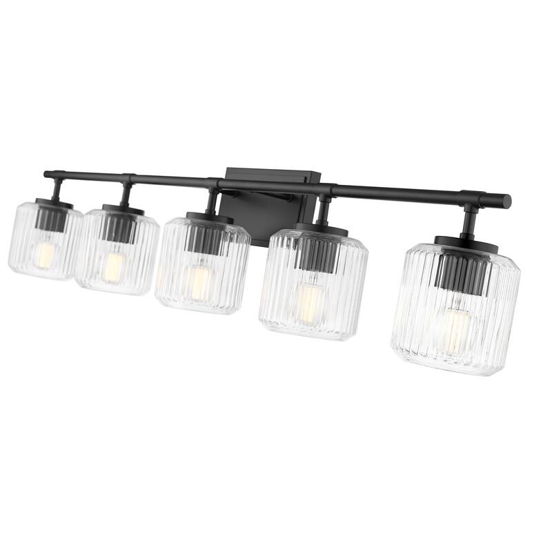 Z-Lite Landon 5 Light Vanity - Matte Black - Matte Black