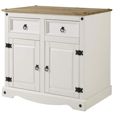 Wood Buffet Sideboard Corona White | Furniture Dash - N/A