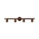 preview thumbnail 10 of 33, 4-Light Walnut Wood Grain Adjustable Linear Track Light 39.4in