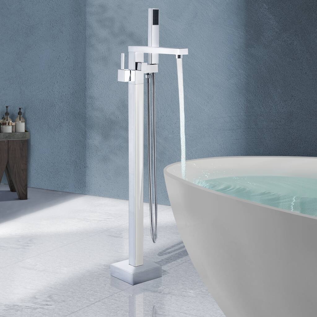 Topcraft Floor Mount Bathtub Filler Freestanding Bathroom Faucet