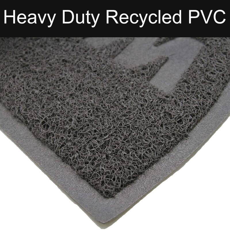 Outdoor Door Mat Semi Circle Scraper Recycled PVC Non-Slip Backing