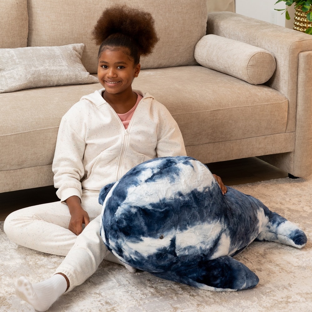 Raven-Symoné Marina the Whale Sea Buddy Large Kids Stuffed Animal Bean Bag and Pouf