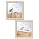 preview thumbnail 2 of 1, Frame Sea Bird Painted Screen 16" Set of 2
