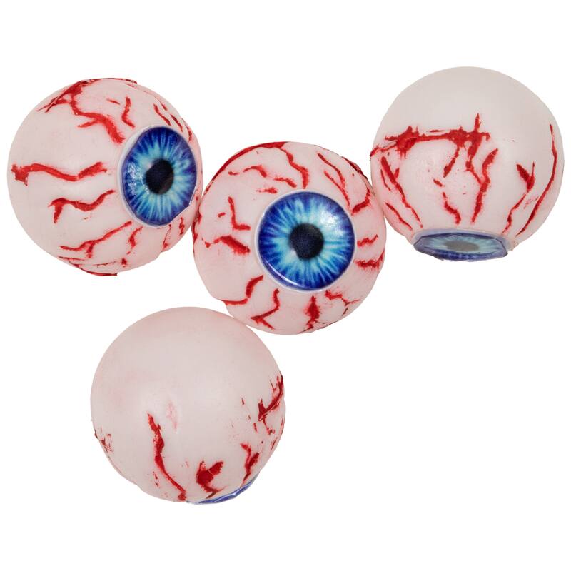 Set of 4 Bloodshot Eyeballs Halloween Decorations 2"