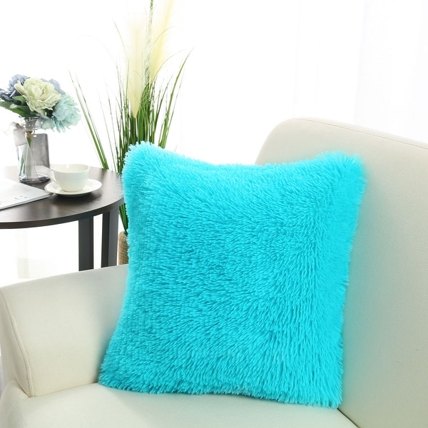 Home Decor Pillows Home Cushion Cover Plush Solid Furry Fluffy