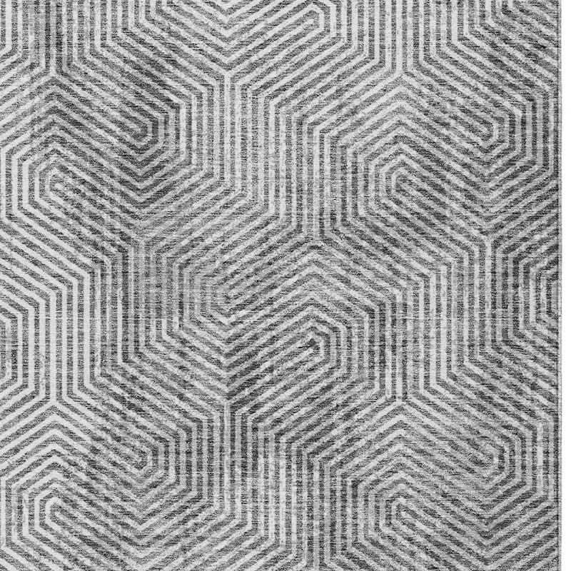 HomeRoots Geometric Transitional Rectangle Outdoor Rug