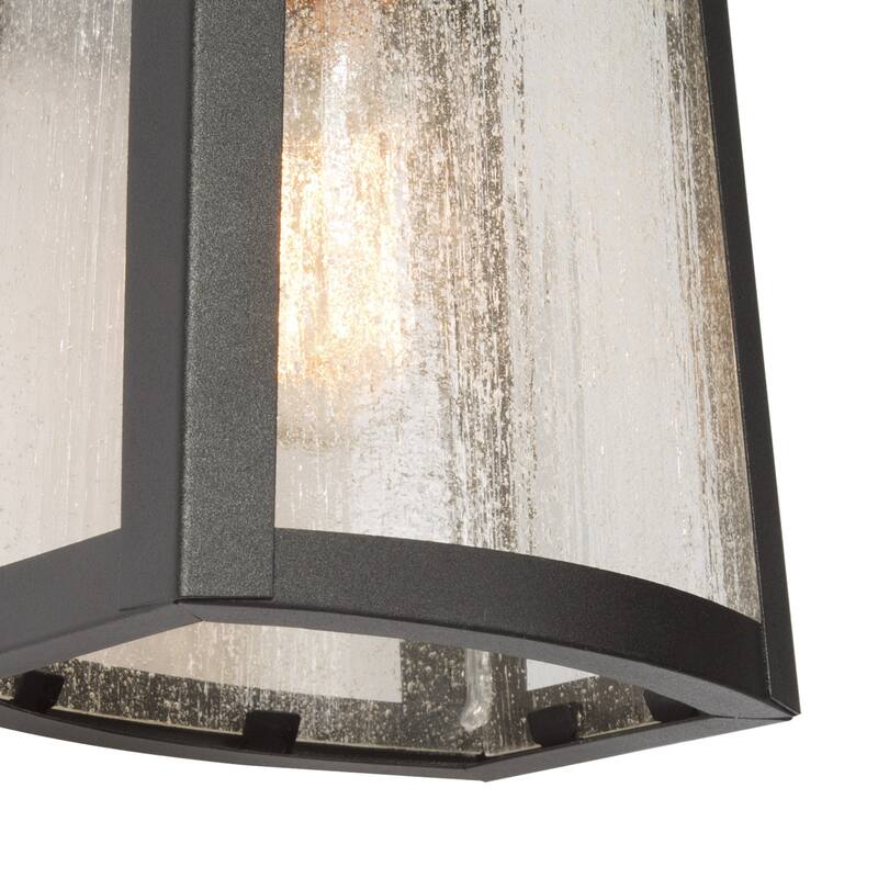 Aary Farmhouse Black Indoor/Outdoor Wall Sconce, 1-Light Modern LED Patio Wall Lantern - L5.5"*W5.9"*H11"