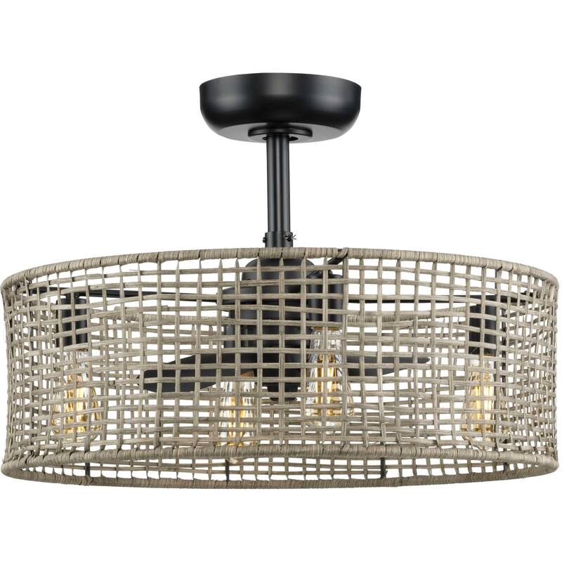 Progress Lighting Belva 14" 3 Blade Ceiling Fan - Matte Black