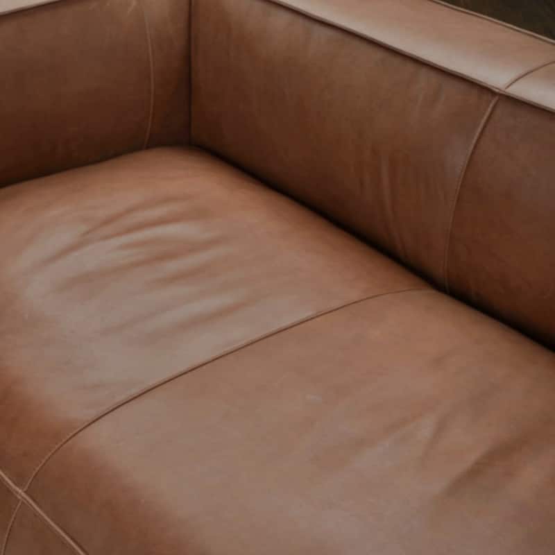 UR livingroom Full Aniline Leather Sofa Modern Genuine Leather Sofa Couch for Living Room - 100"W x 43"D x 26.25"H