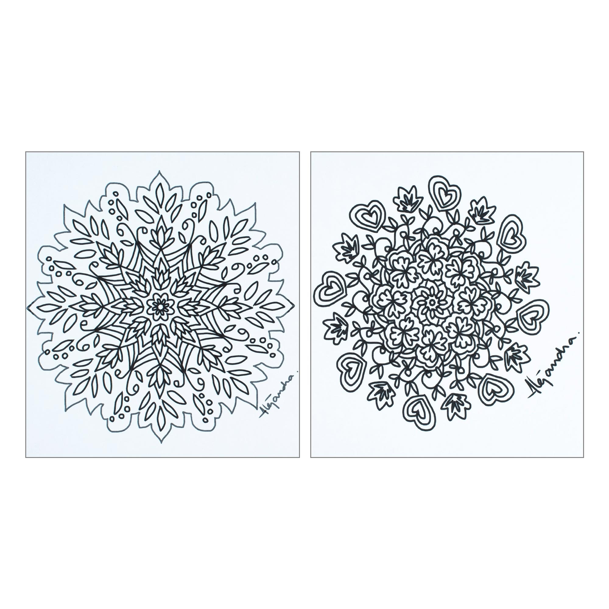 Novica Handmade Loving Spirituality Coloring Postcards (Pair)