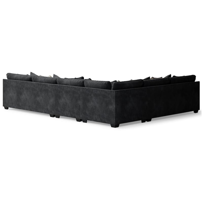 Signature Design by Ashley Lavernett Charcoal 4-Piece Sectional - 170"W x 131"D x 40"H