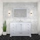 Dukes 48 in. W x 22 in. D Dark Grey Single Bath Vanity, Carrara Marble Top, and 46 in. Mirror