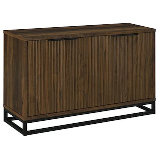 Ryatt 4-Door Engineered Wood Accent Cabinet Dark Pine