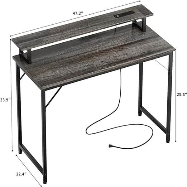 Computer Desk with Power Outlets - Bed Bath & Beyond - 39699857