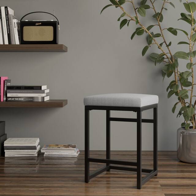 HomePop Open Back Metal 24" Counter Stool - 24 inches - 24 inches