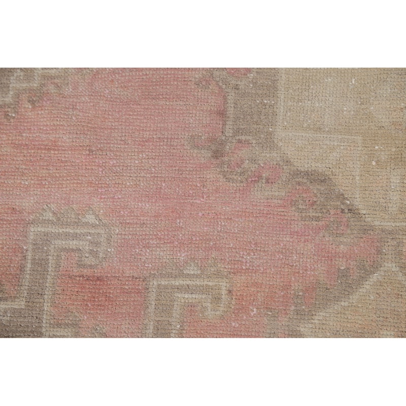 Pink Viss Persian Vintage Area Rug Handmade Wool Carpet - 4'8" x 7'4"