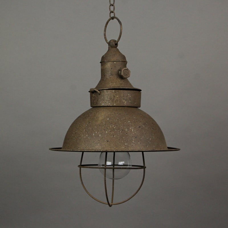 Zeckos Farmhouse Led Pendant Light Battery Operated With Timer - 26 X 9 X 9 inches
