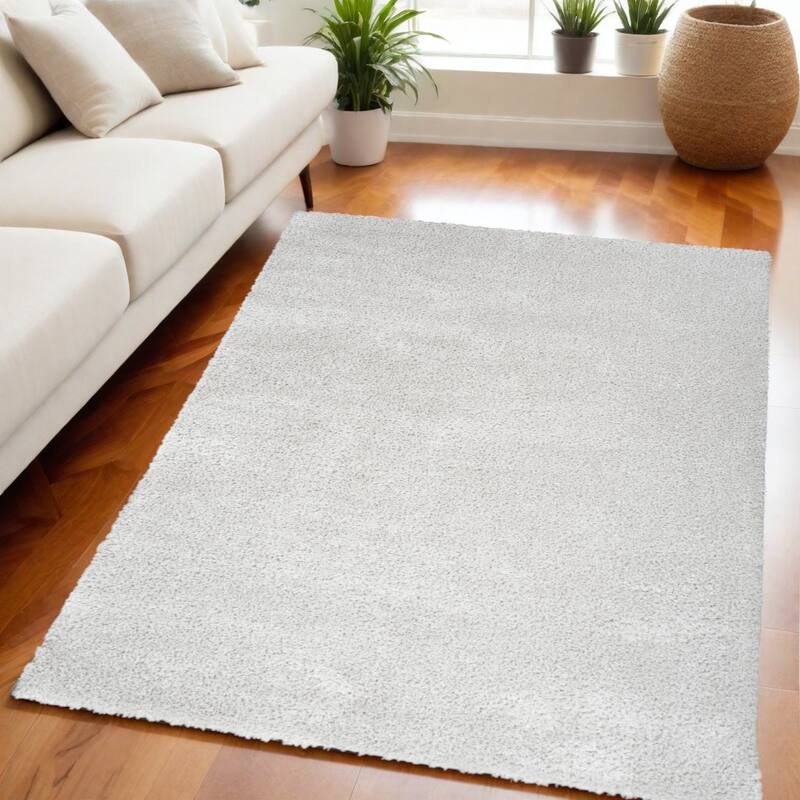 Power Loomed Soft Area Rug - 87' X '63' X '1 - 87' X '63' X '1 - Silver - Rectangle