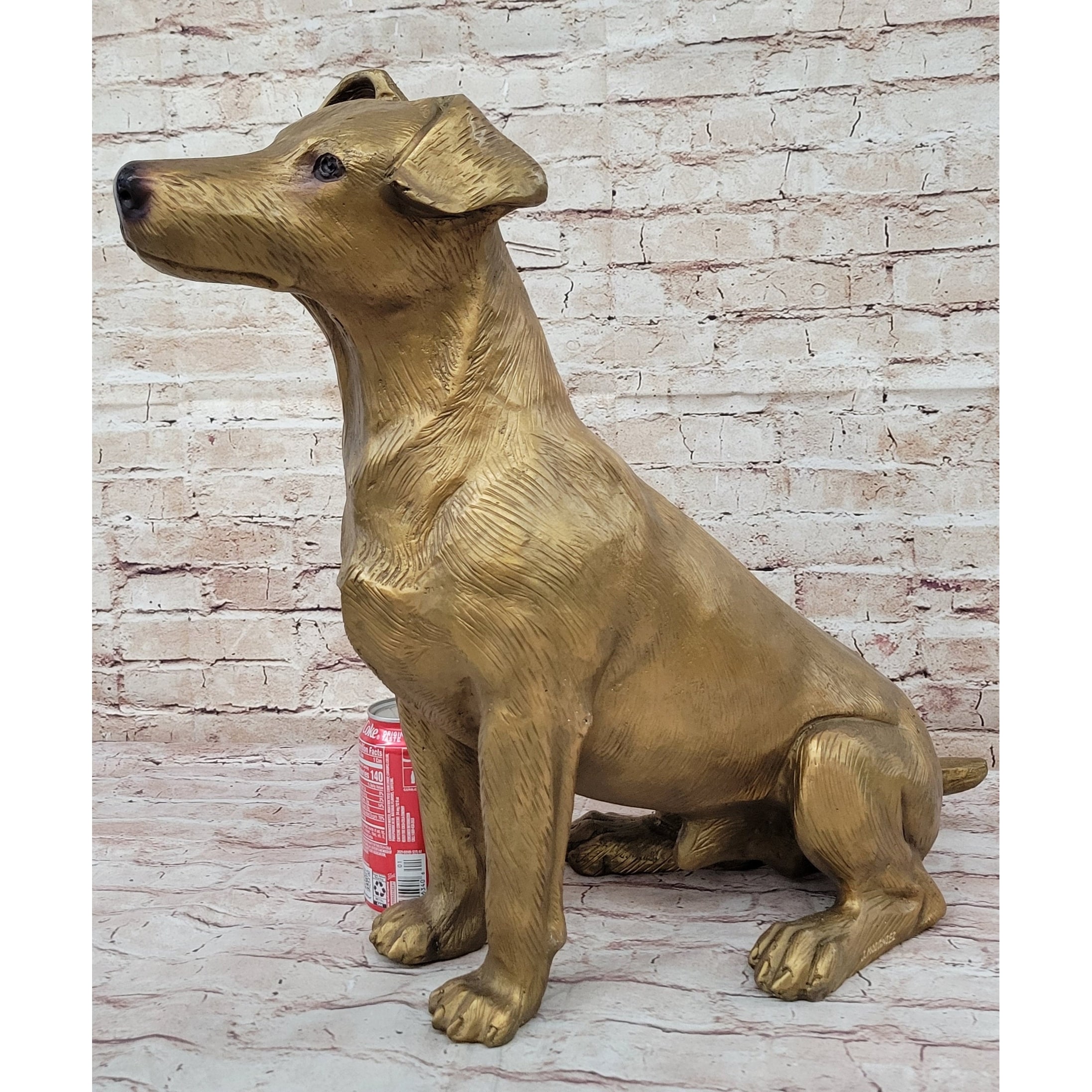 Life Size Jack Russell Terrier Dog Bronze Sculpture Statue Figure
