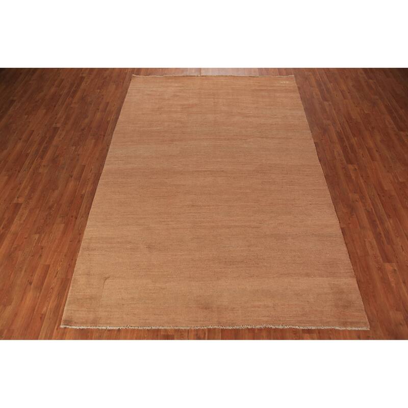 Tribal / Modern Gabbeh Oriental Area Rug Hand-Knotted Wool Carpet - 6'6" x 9'7"
