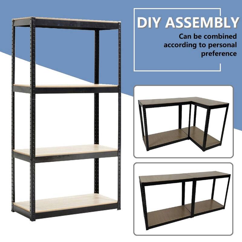 4 Tier Adjustable Garage Storage Shelving Unit Metal Utility Rack