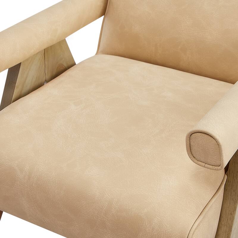 Nelson Modern Vegan Leather Arm Chair by Greyson Living