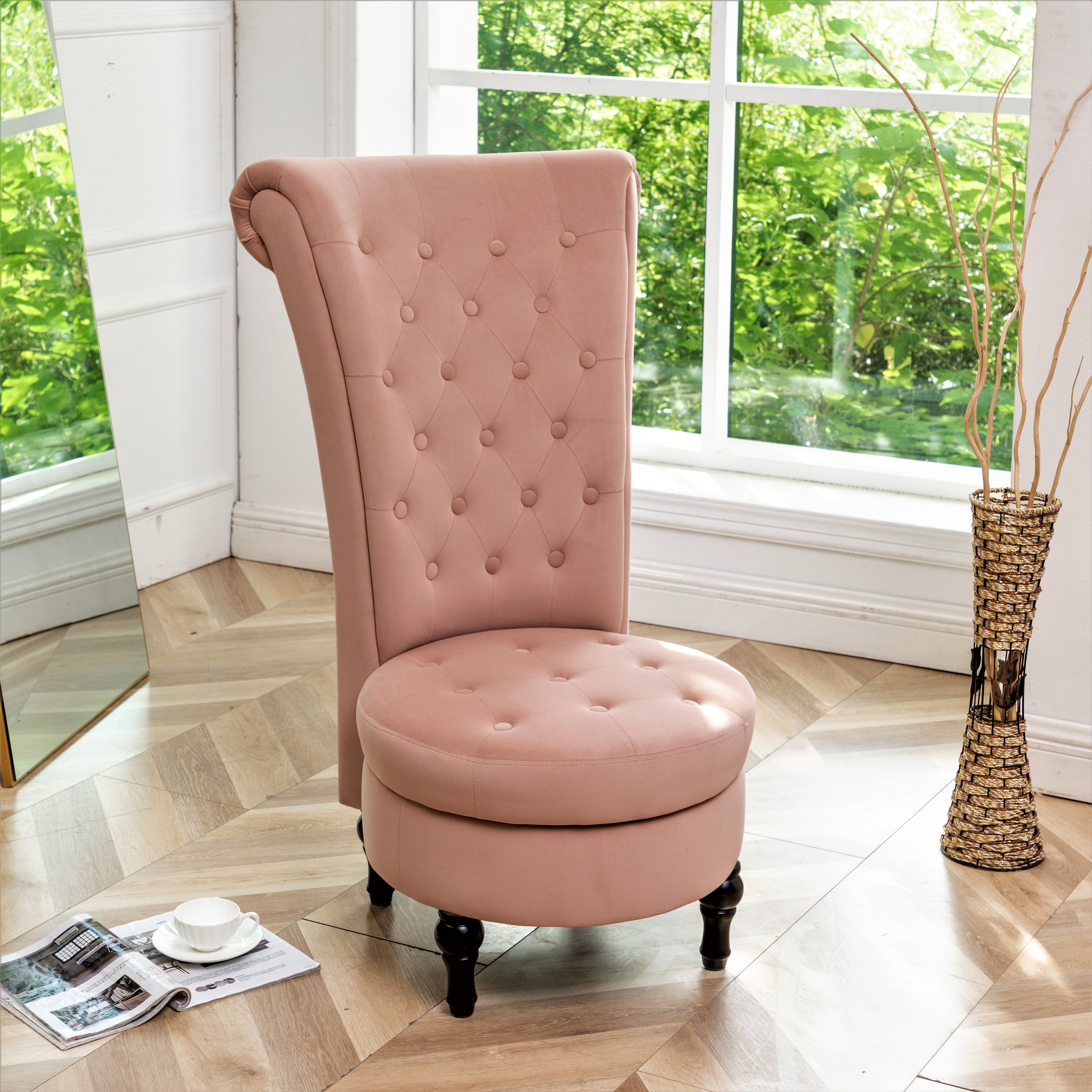 High back store vanity chair