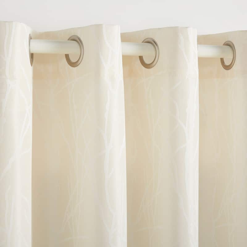 ATI Home Finesse Branch Print Grommet Top Curtain Panel Pair