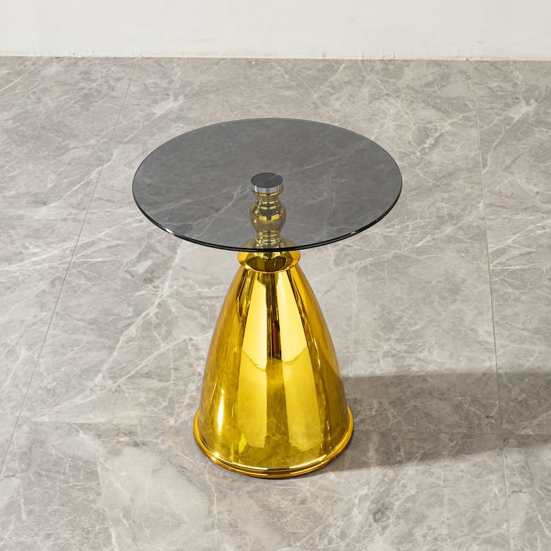 Modern Coffee Table Simple Coffee Table Stylish Side Table with Tempered Glass Table Top, for Living Room