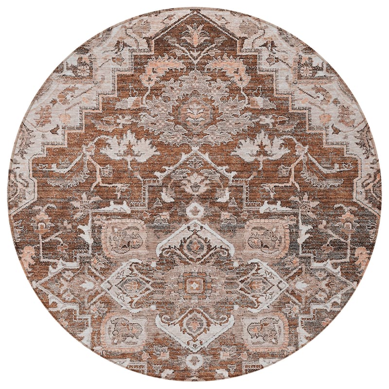 HomeRoots Oriental Traditional Rectangle Outdoor Rug