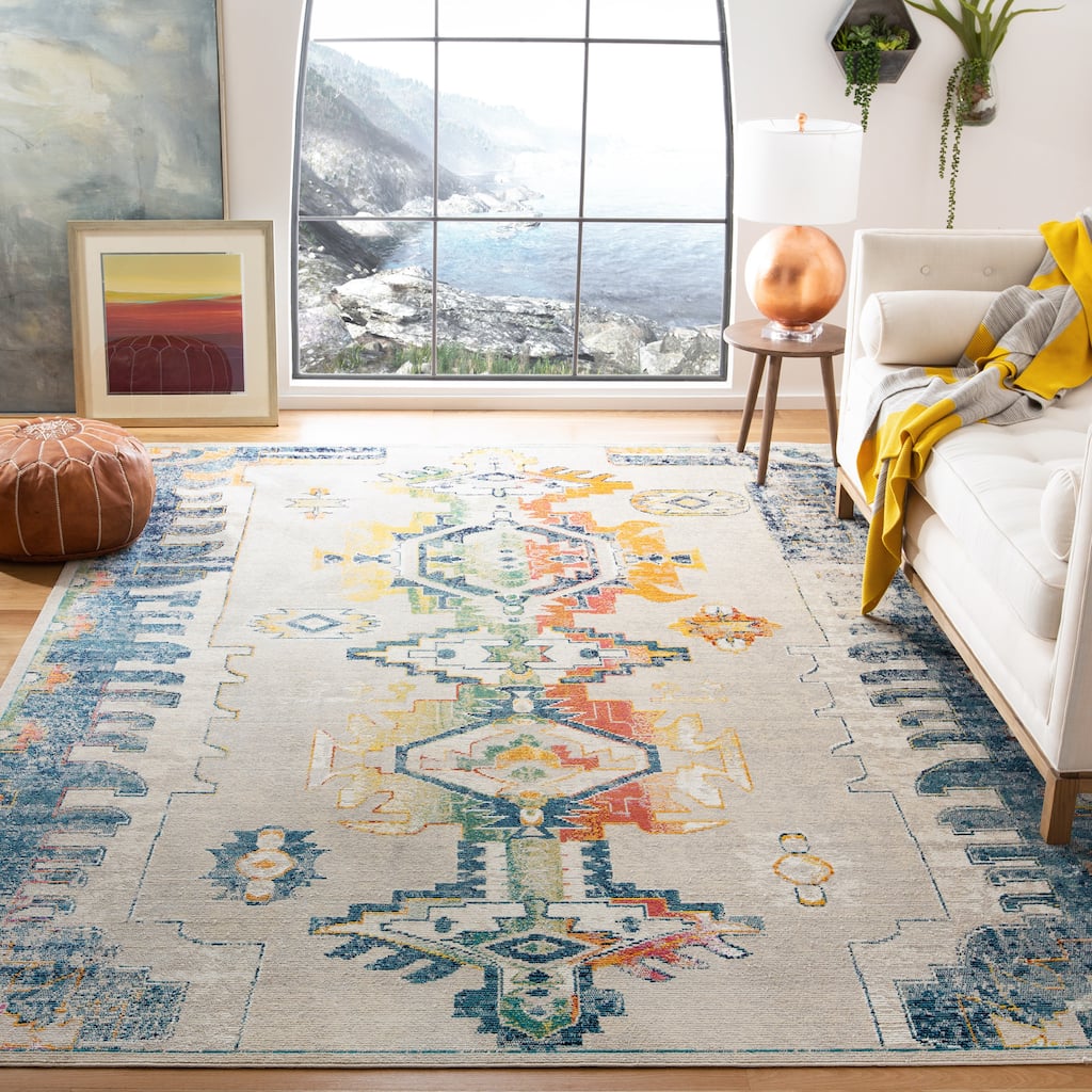 SAFAVIEH Crystal Zahariea Boho Distressed Rug - 9' x 12'