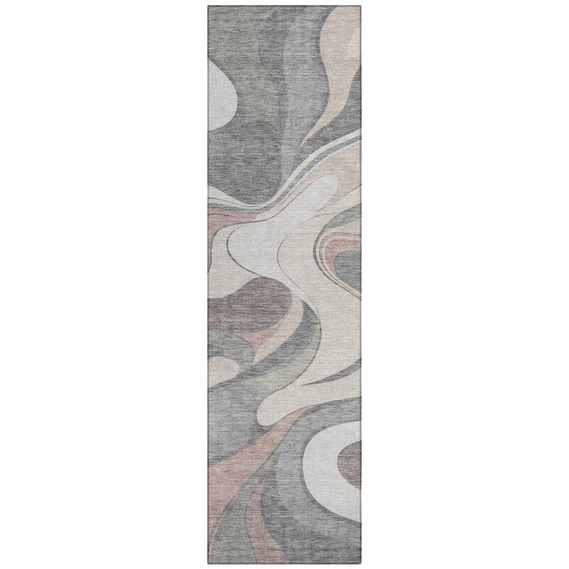 Machine Washable Indoor/Outdoor Soft Contemporary Chantille Rug
