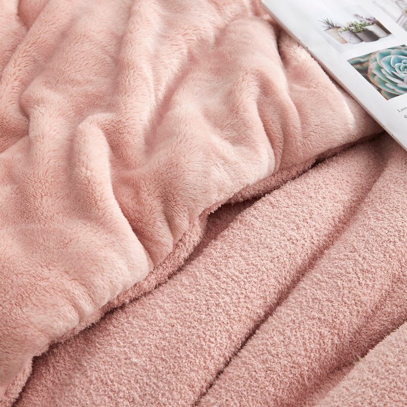 Cardigan Knit - Coma Inducer® Oversized Comforter Set - Soft Pink
